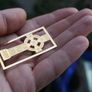 Celtic gold Cross (thin 50mm x 25mm) Image 7
