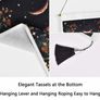 Pcs Wall Hanging Tassel Tapestry Decoration Moon Tapestries Wall Art Flower Tapestries for Bedroom Cotton Linen Inches Black (35 x 50cm) Image 5