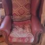 Leather and Kilim 4/5 peice sofa and wingback chairs set. 1 3 seater sofa 3/4 wingback armchairs Image 4