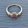 9ct Yellow Gold Amethyst Claddagh Ring Image 6