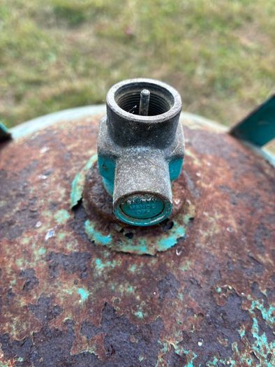 2 empty gas cylinders