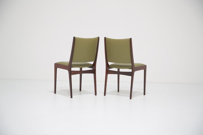 Set of 8 Vintage Danish Rosewood Dining Chairs by Johannes Andersen for Uldum Mobelfabrik, 1960s