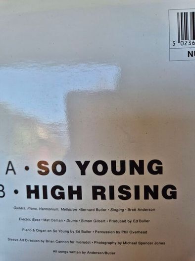 Suede 7" Vinyl So Young - signed by band