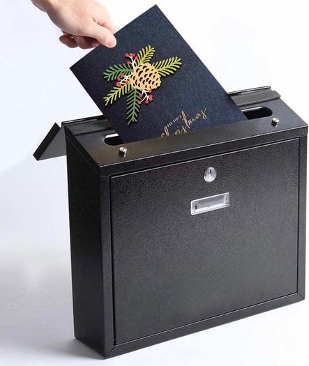 Lockable Letter Box | Post Box | Mail Box with Cover Outdoor Wall Mounted Mail Box