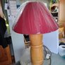 Vintage Hand turned wood table lamp 60 CM. tall. Image 8
