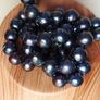 Cultured Tahitian Black Pearl Necklace & earrings Image 5
