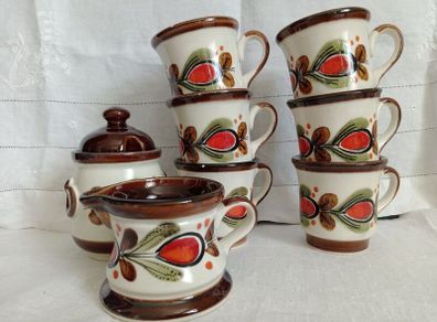 Schramberg, Bernau, vintage tea set, Delph, Retro coffee set