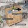 Wooden Potting Bench with Storage Cabinet Image 6