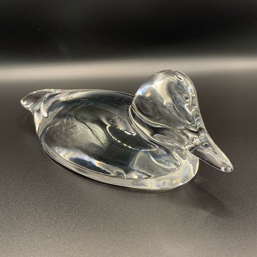 Vintage Villeroy & Boch Glass Mallard Duck Figurine