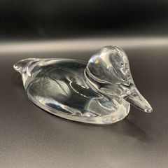 Vintage Villeroy & Boch Glass Mallard Duck Figurine