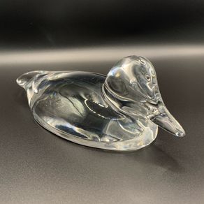 Vintage Villeroy & Boch Glass Mallard Duck Figurine