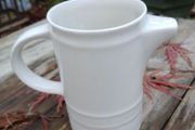 Pottery Jug, white vintage jug, Arklow pottery