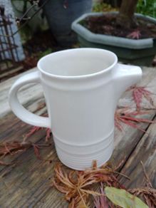 Pottery Jug, white vintage jug, Arklow pottery