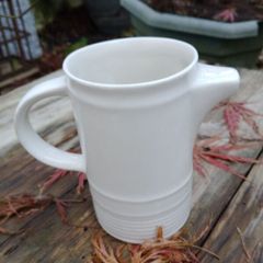 Pottery Jug, white vintage jug, Arklow pottery