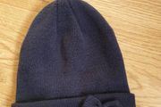 New - Age 7 - 9 Years Navy Bow Hat - E