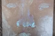 Acrylic on Board Contemporary Work 'Blue' by S.Kelly