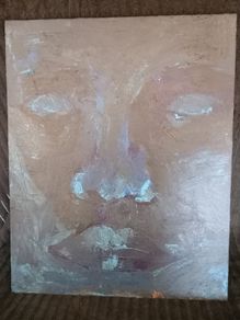 Acrylic on Board Contemporary Work 'Blue' by S.Kelly