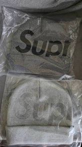 Supreme Grey & Black studded beanies