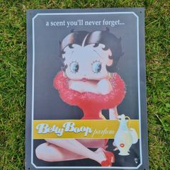 Betty boop parfum aluminium sign 16" x 12" in like new condition