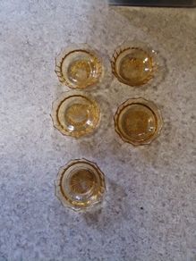 amber glass bowls