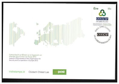 2012 Ireland Ireland Chair of the Organisation for Security Co-Operation in Europe 2012 Commemorative Stamps Official An Post First Day Cover (FDC)