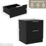 Drawer Bedside Cabinets Set of 2 Black Image 3