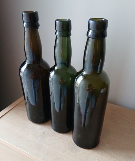 Lot of 3 vintage Guinness bottles