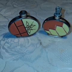 2 X Art Deco Sterling Perfume Bottles