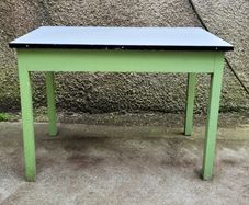 Early 20th C, irish enamel top pastry table