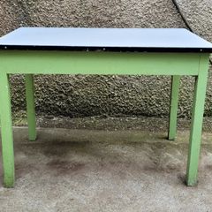 Early 20th C, irish enamel top pastry table