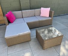 Polyrattan Lounge Sofa Set