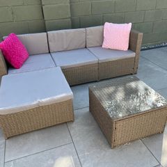 Polyrattan Lounge Sofa Set