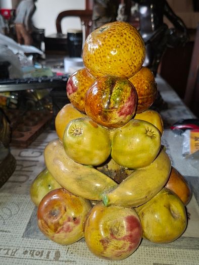 Beautiful one piece Majolica Fruit Stack c1960s will certainly impress your guest Postage Available,