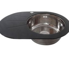 Modern Black Glass Kitchen Sink