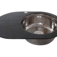 Modern Black Glass Kitchen Sink
