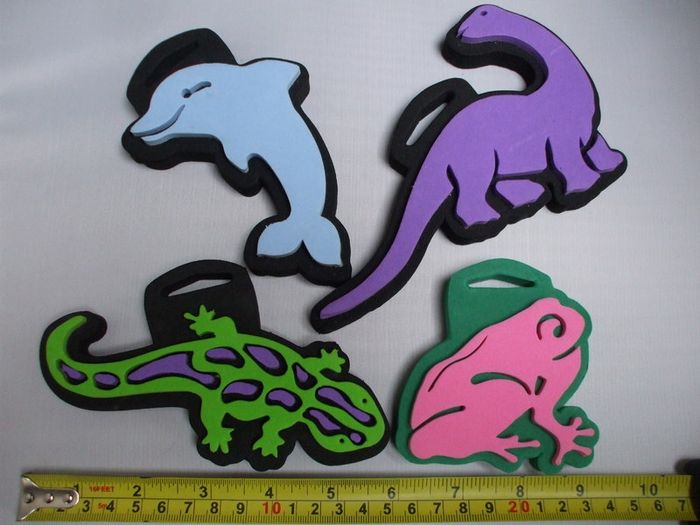 SALE!  Dinosaur, Dolphin, Frog and Lizard Foam Stamps / Stampers for Craft, Wall, Cards
