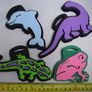 SALE!  Dinosaur, Dolphin, Frog and Lizard Foam Stamps / Stampers for Craft, Wall, Cards Image 2