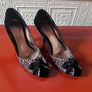 Very Expensive Magrit Diamante Velvet Shoes Size 40 Image 3