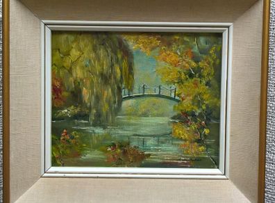 Marley Park Footbridge by Margaret 'Peig' McMahon (1980s