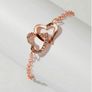Rose Gold Bracelet with a Heart Charm Image 3