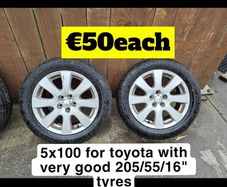 Toyota 5x100 Alloys & Steel Wheels 14" 15" 16" 17" inch Sets & Singles @ OCG