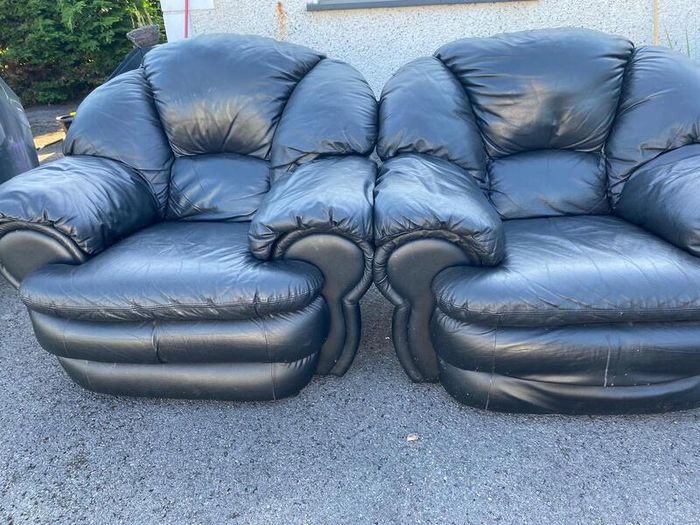 Leather armchairs