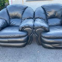 Leather armchairs