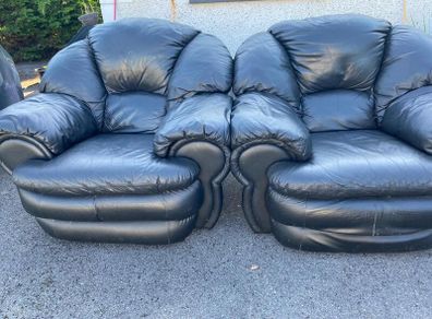 Leather armchairs