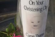 Personalised christening candle