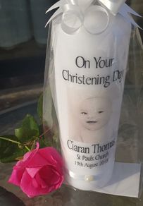 Personalised christening candle