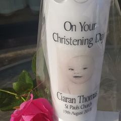 Personalised christening candle