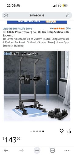 DH FitLife Power Tower | Pull-Up Bar & Dip Station (Like New!)