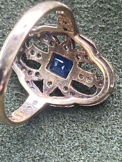 Ring Gold Sapphire Diamond Ring