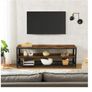 TV Stand VASAGLE Industrial TV Stand, Lengthened TV Cabinet, Console, Coffee Table with Metal Frame, Wood Grain, for Living Room, Bedroom, Rustic Brown LTV50BX Image 5